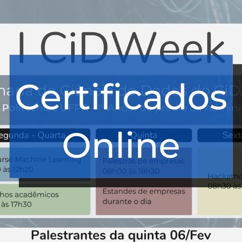 Certificados do 1° CiDWeek